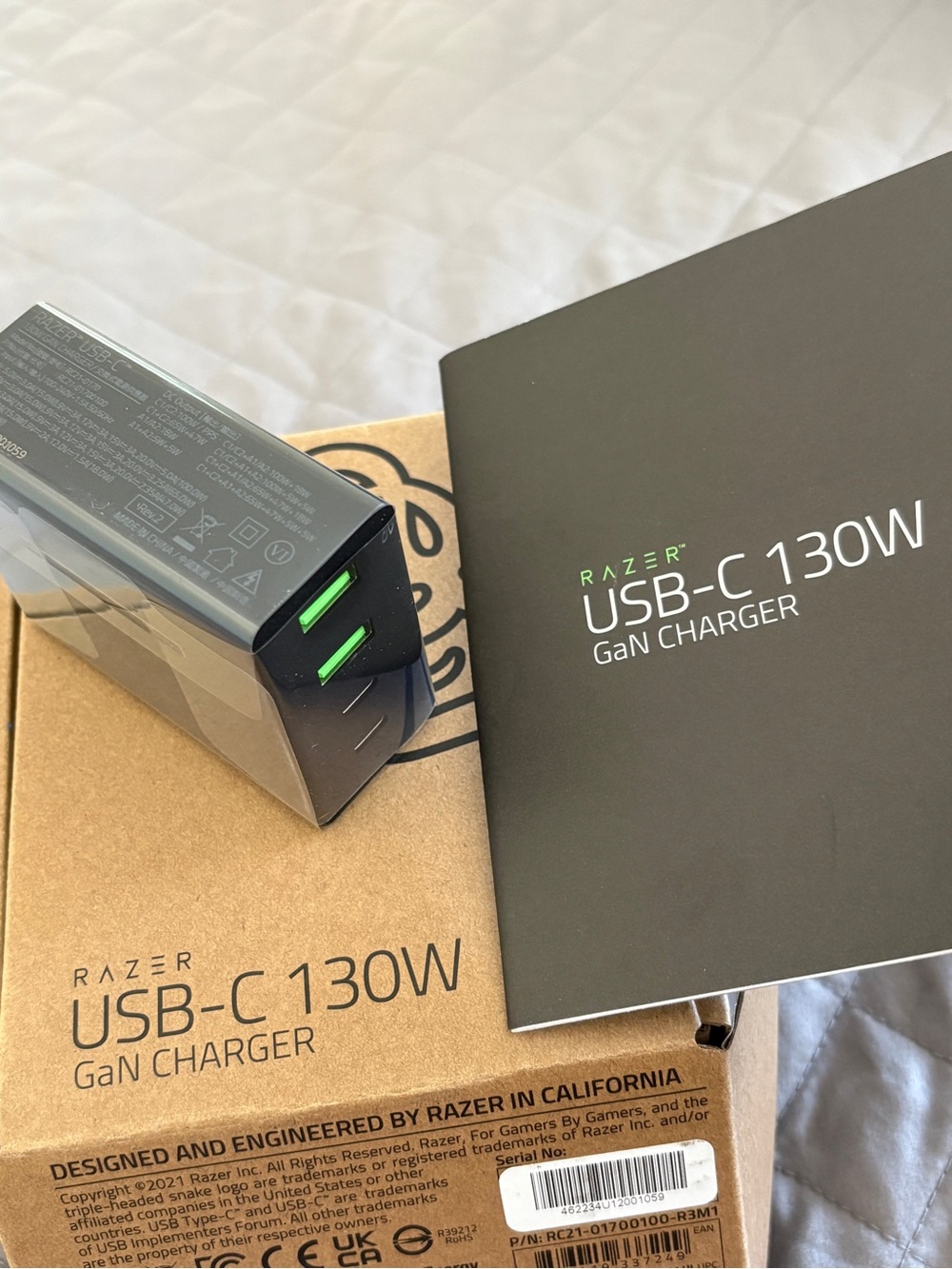 Razer USB - C 130 W GaN charger, new